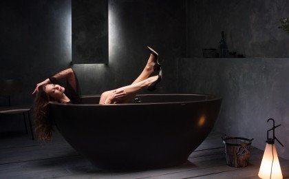 Karolina Black Stone Bathtub 1200 1800